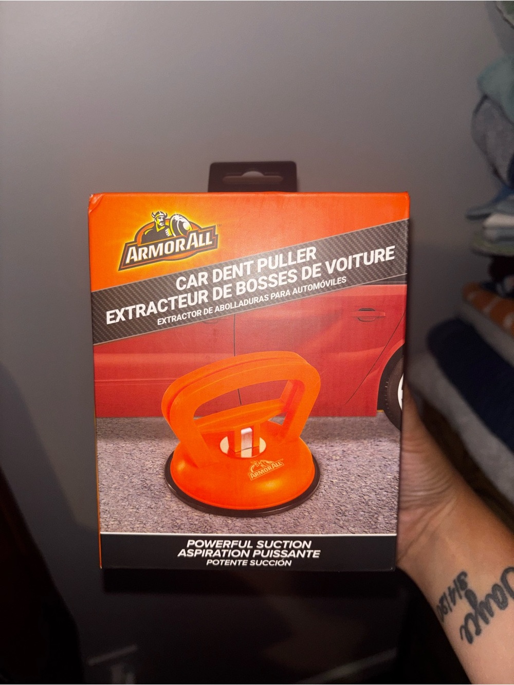 Orange Car Dent Puller – Suction Repair Tool